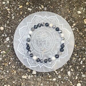 Black & White Zebra Jasper Healing Bracelet